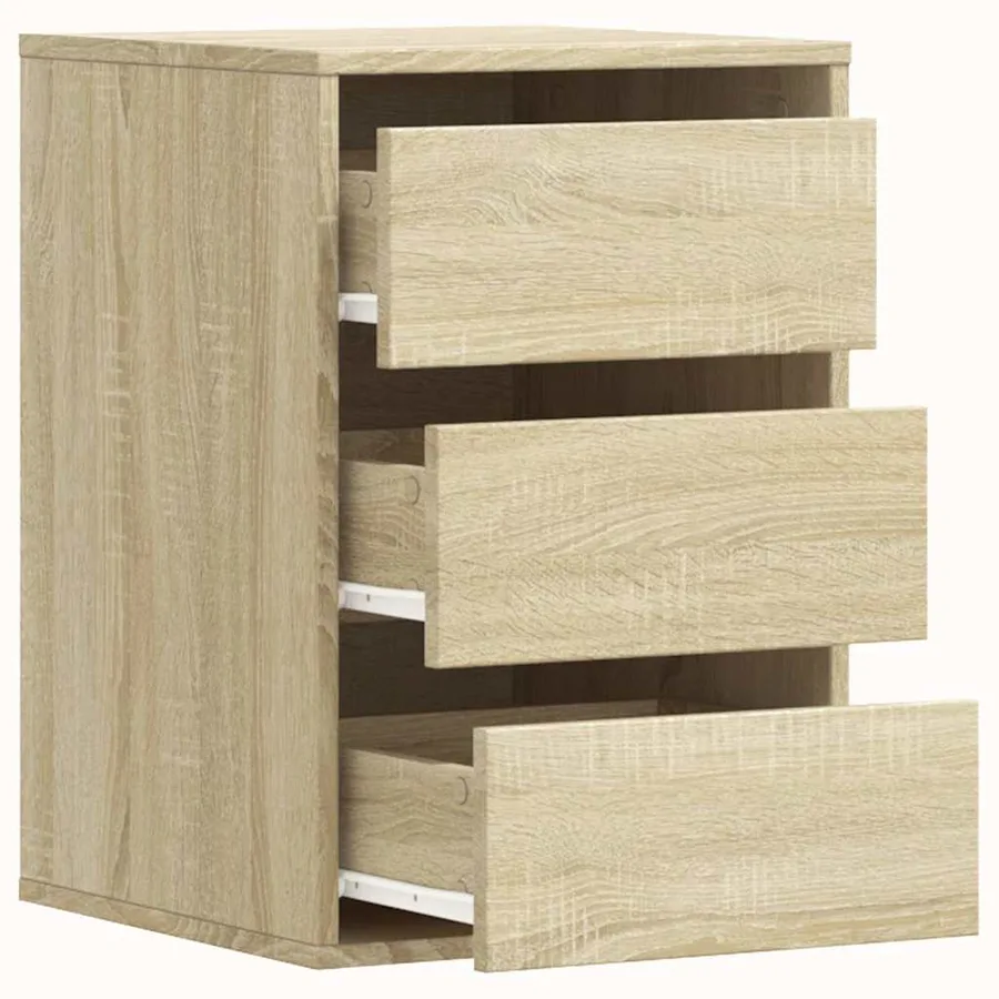 Commode d'angle chêne sonoma 40x41x58 cm bois d'ingénierie - 5