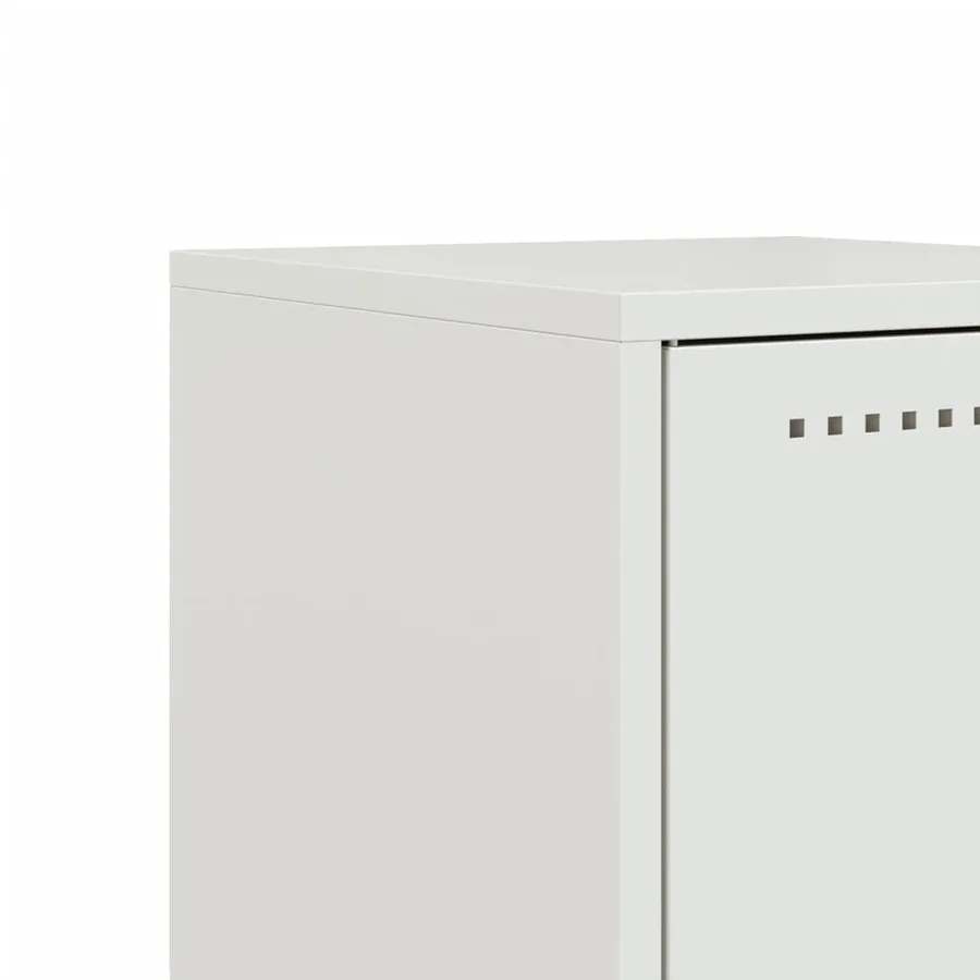 Table de chevet blanc 36x39x78 cm acier - 10