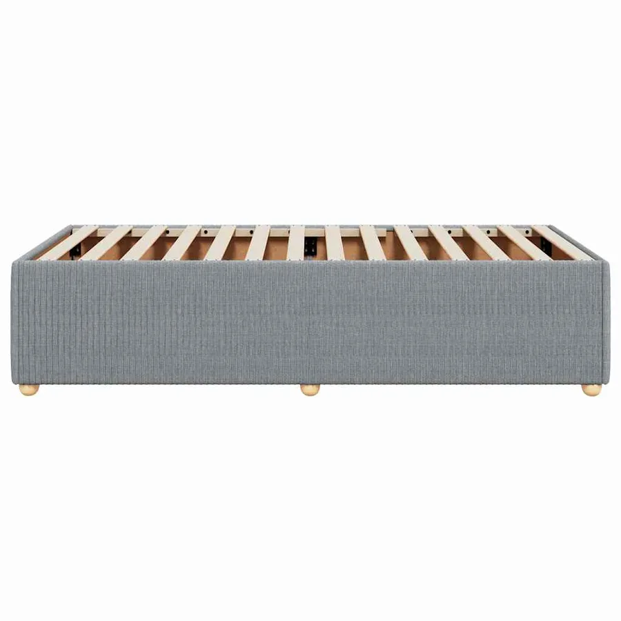 Cadre de lit sans matelas gris clair 90x190 cm tissu - 5