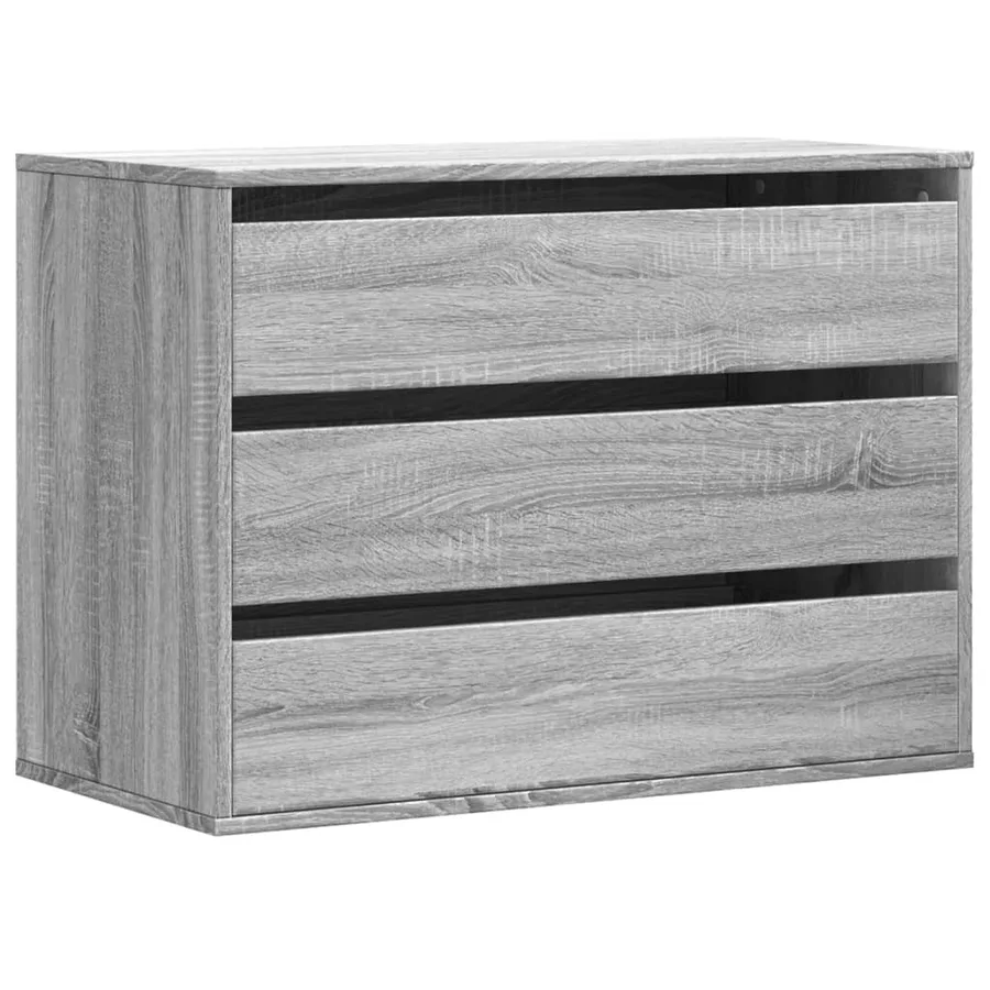 Commode d'angle sonoma gris 80x41x58 cm bois d'ingénierie - 2