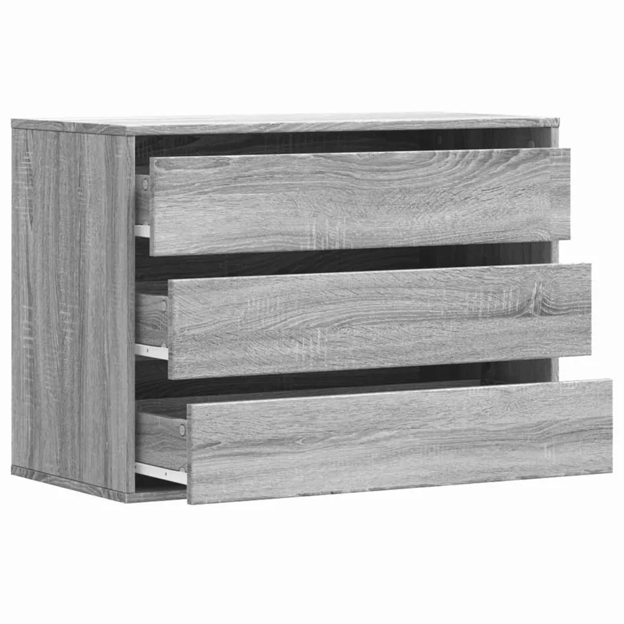 Commode d'angle sonoma gris 80x41x58 cm bois d'ingénierie - 5