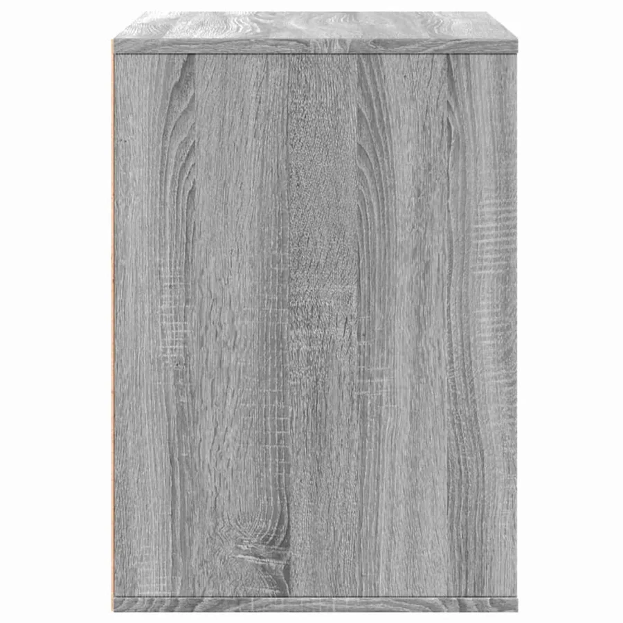 Commode d'angle sonoma gris 80x41x58 cm bois d'ingénierie - 7