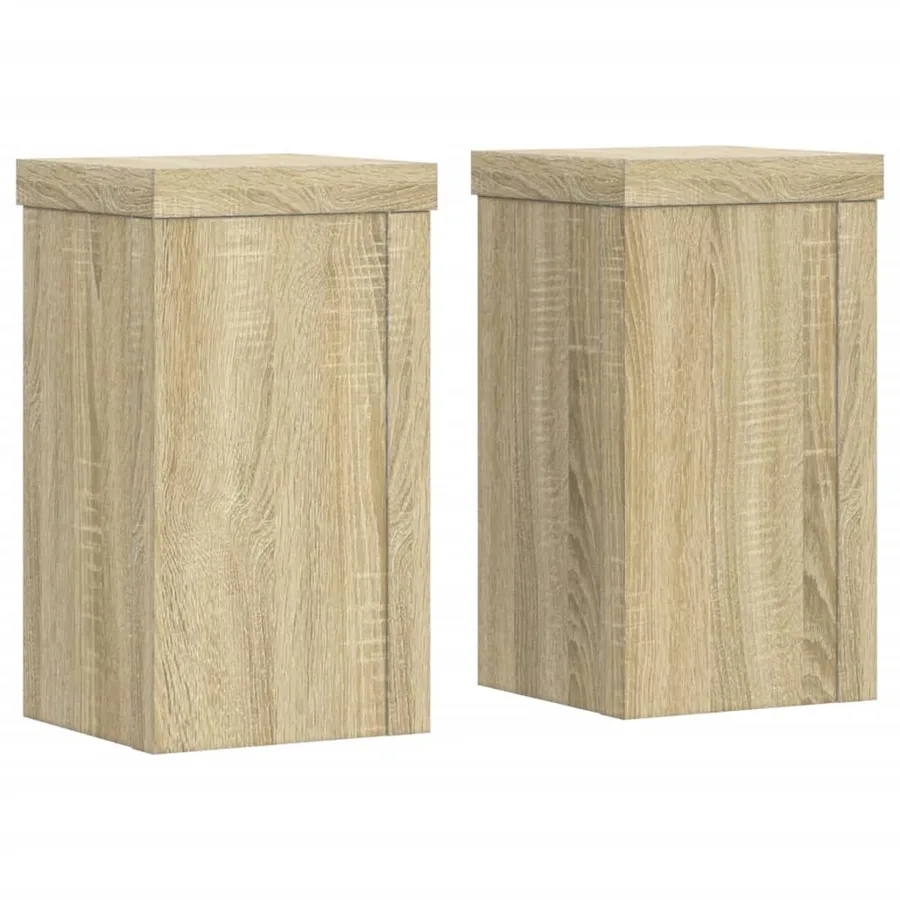 Supports pour plantes 2 pcs chêne sonoma bois d'ingénierie - 2