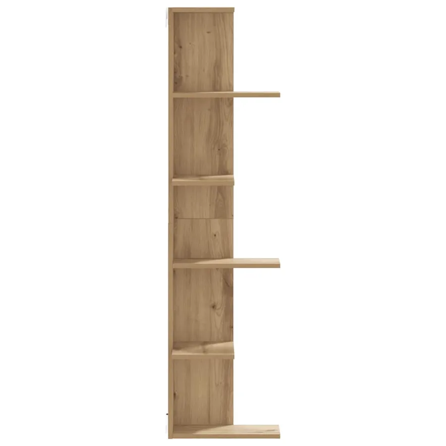 Étagère d'angle murale chêne artisanal bois d'ingénierie - 4