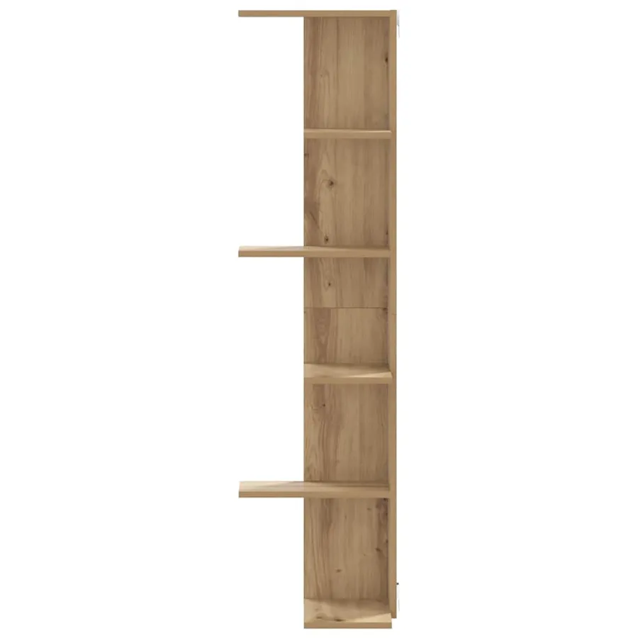 Étagère d'angle murale chêne artisanal bois d'ingénierie - 5