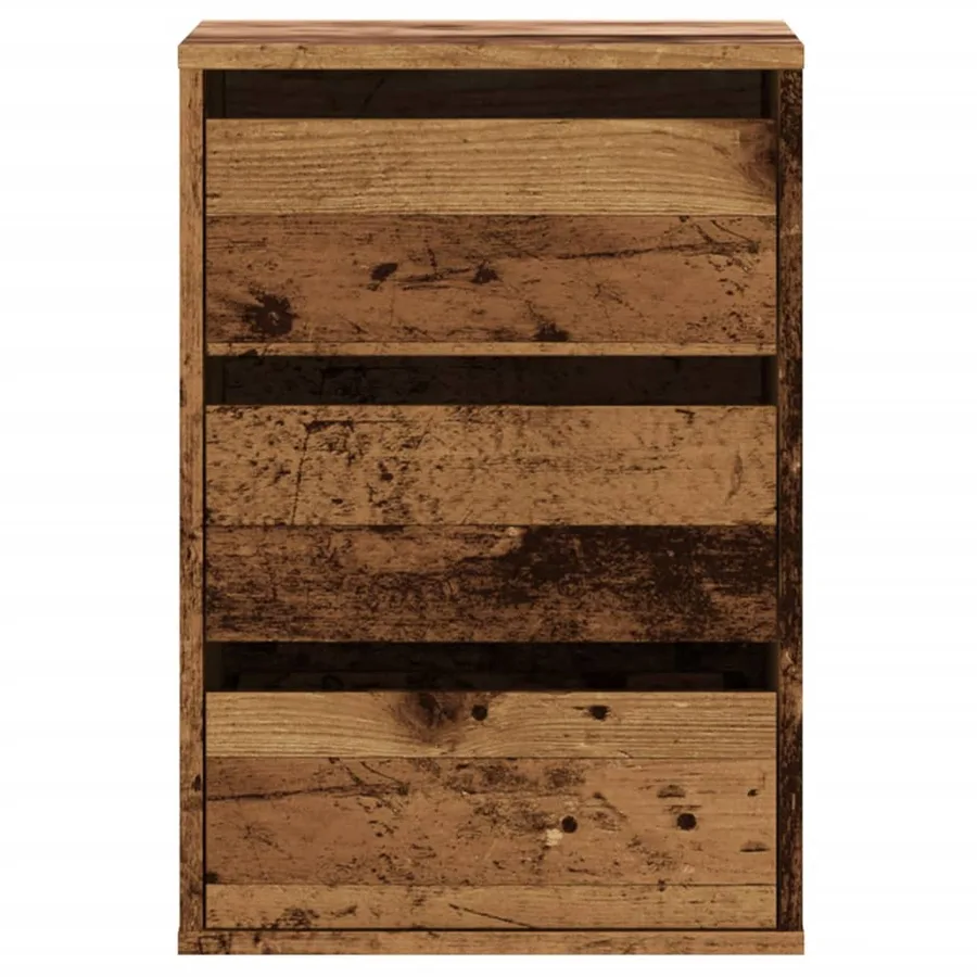Commode d'angle vieux bois 40x41x58 cm bois d'ingénierie - 4