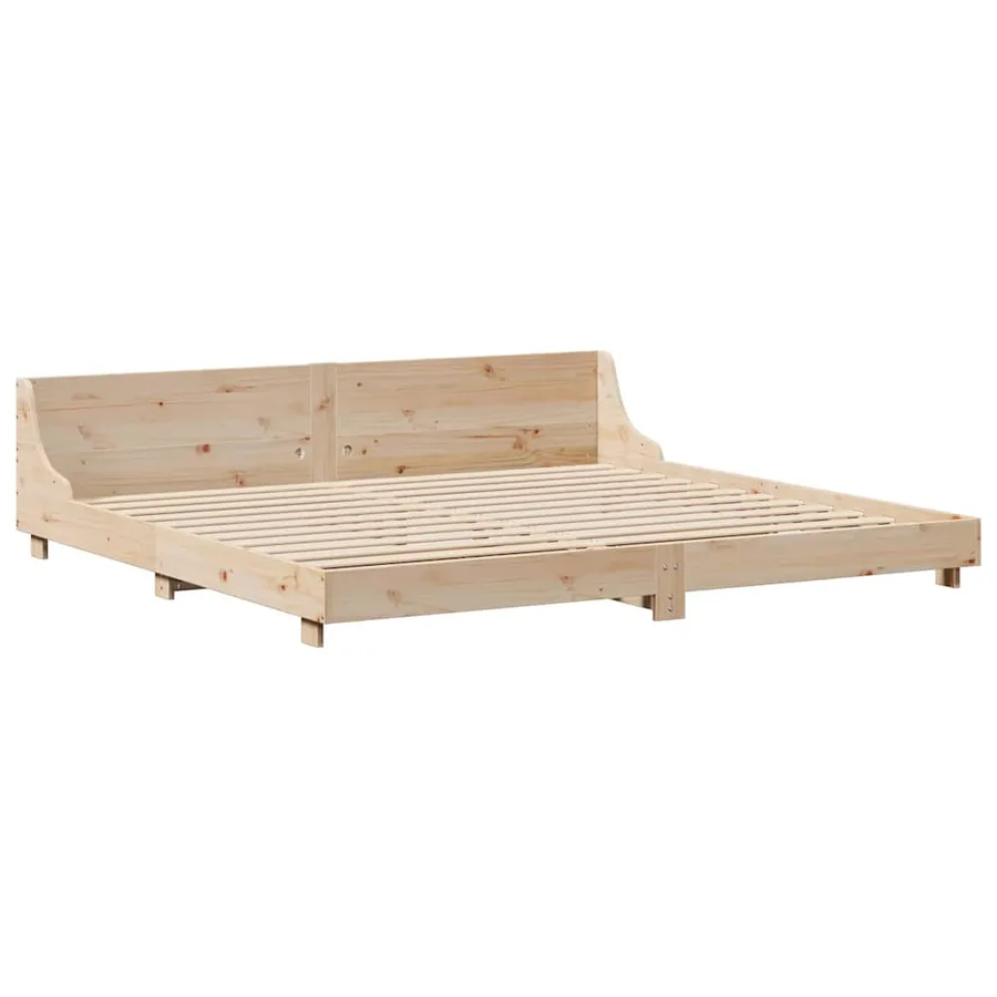 Cadre de lit sans matelas 200x200 cm bois massif de pin - 3
