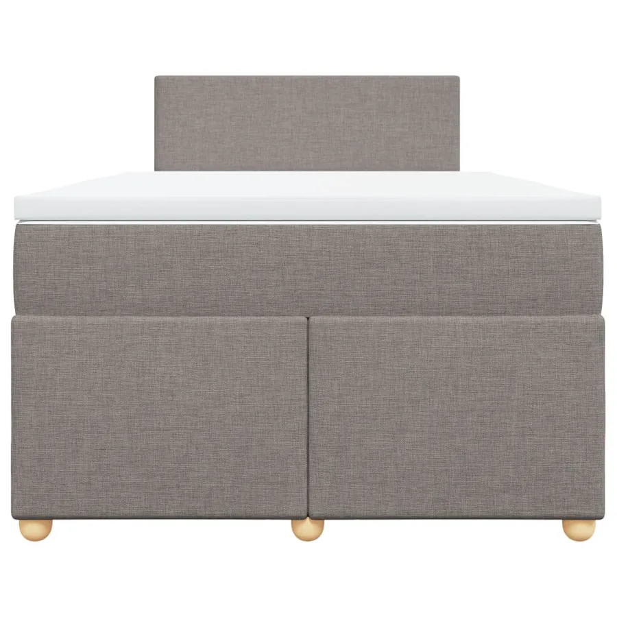 Sommier à lattes de lit avec matelas taupe 120x190 cm tissu - 6
