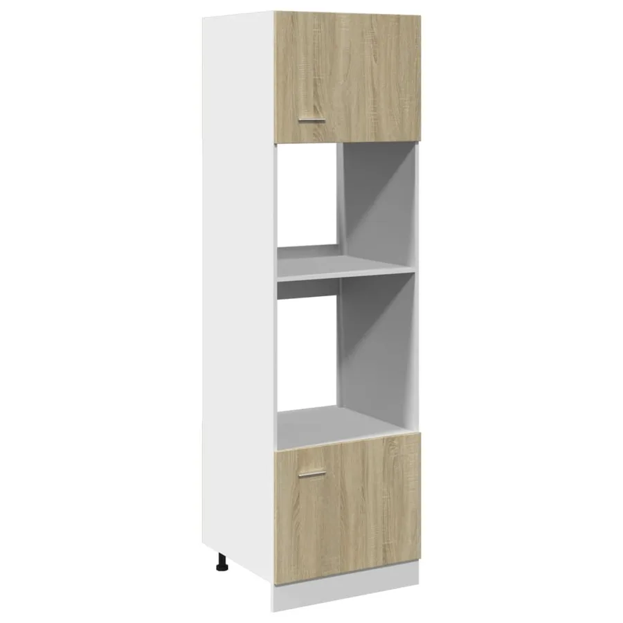 Meuble micro-ondes "Lyon" Chêne Sonoma 60 x 57 x 207 cm Bois d'ingénierie - 2