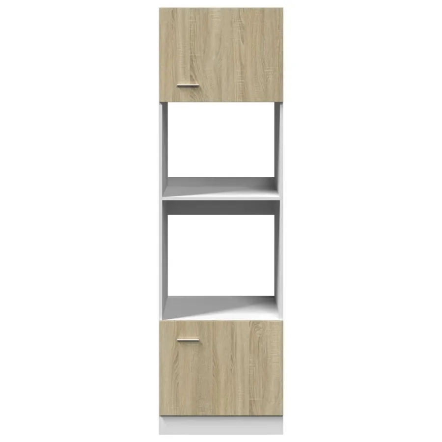 Meuble micro-ondes "Lyon" Chêne Sonoma 60 x 57 x 207 cm Bois d'ingénierie - 5