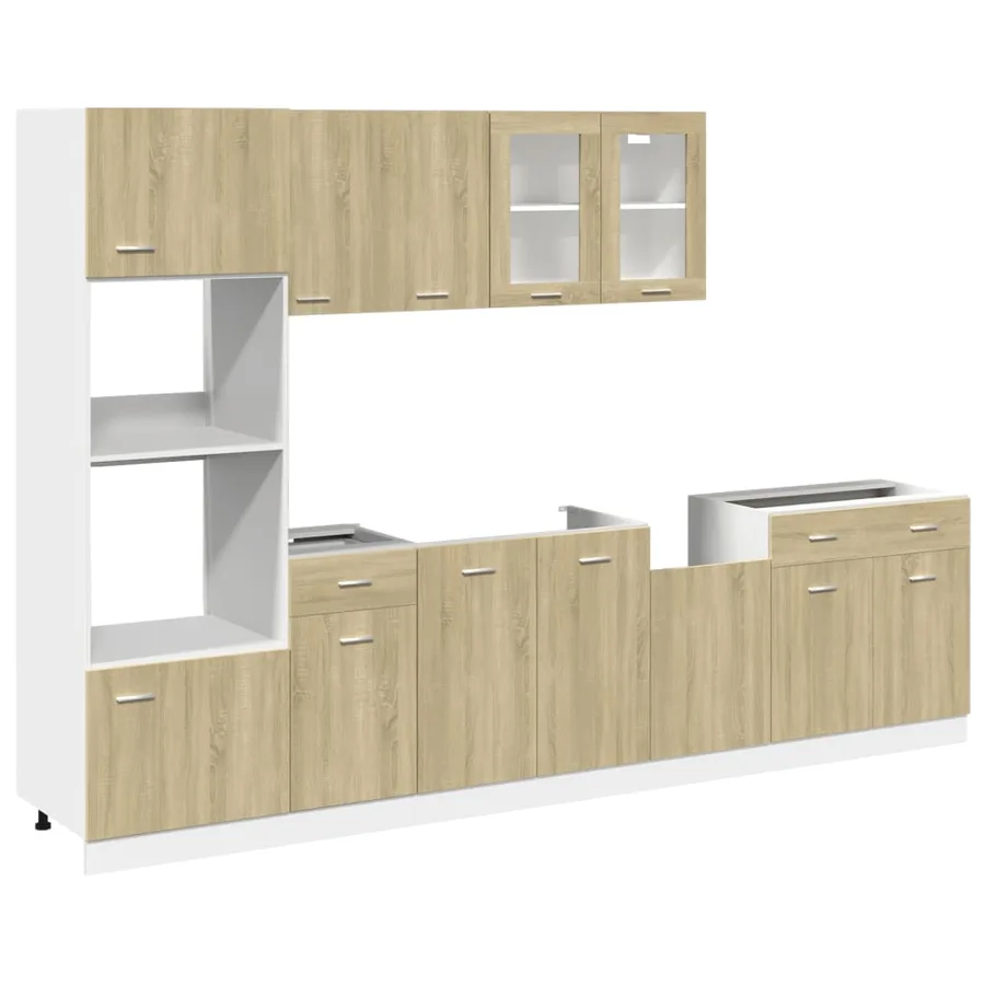 Ensemble de 7 meubles de cuisine "Lyon" en chêne Sonoma - 2