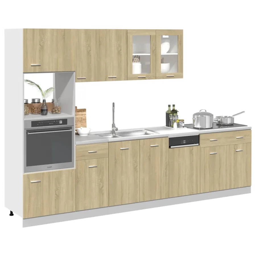 Ensemble de 7 meubles de cuisine "Lyon" en chêne Sonoma - 3