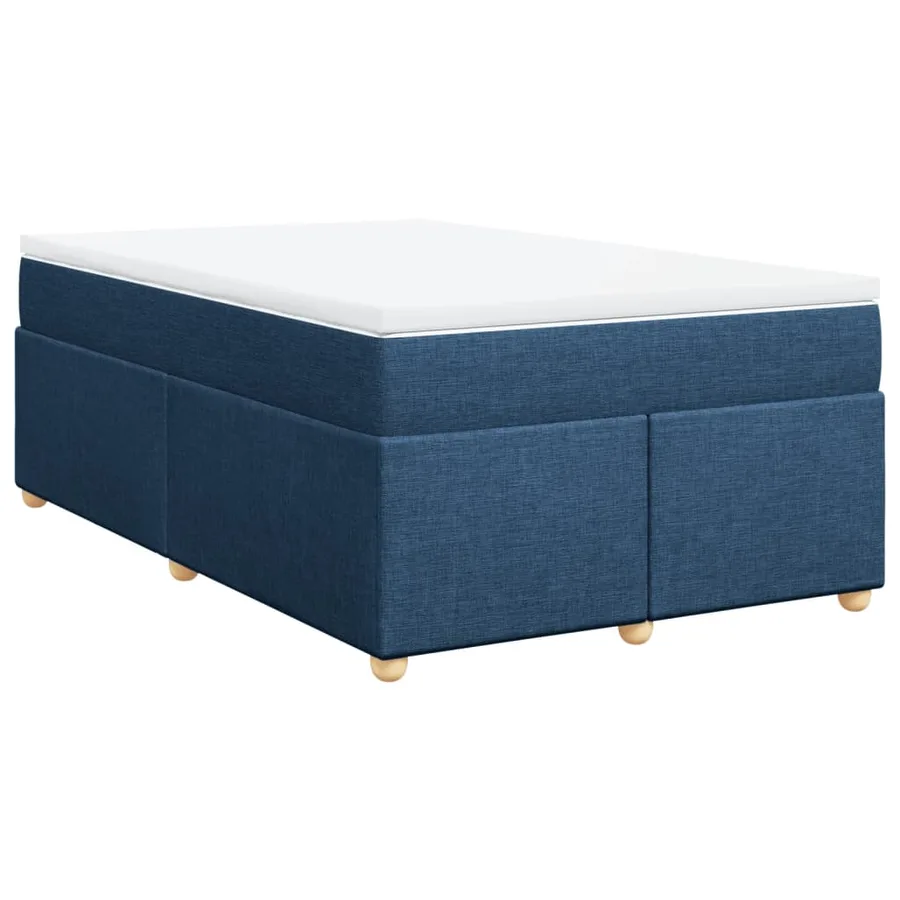 Sommier à lattes de lit avec matelas Bleu 120x200 cm Tissu - 9