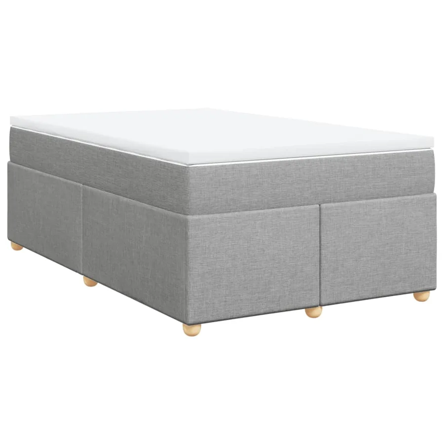 Sommier à lattes de lit avec matelas Gris clair 120x200cm Tissu - 2