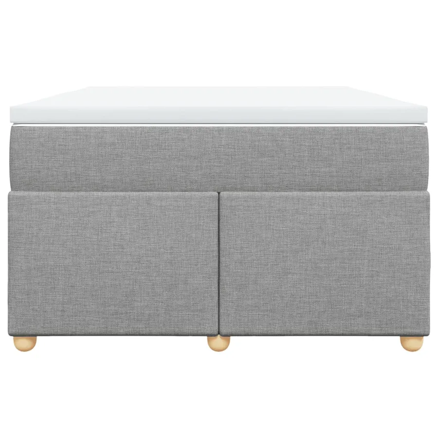 Sommier à lattes de lit avec matelas Gris clair 120x200cm Tissu - 4