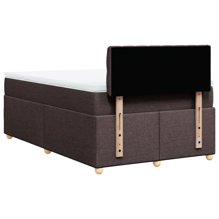 Sommier à lattes de lit avec matelas Marron foncé 120x200 cm - 6