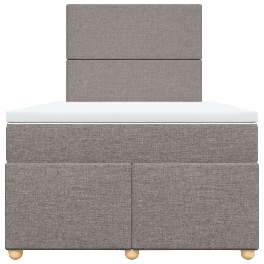 Sommier à lattes de lit avec matelas Taupe 120x200 cm Tissu - 6