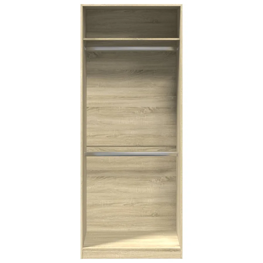 Garde-robe chêne sonoma 80x50x200 cm bois d'ingénierie - 4