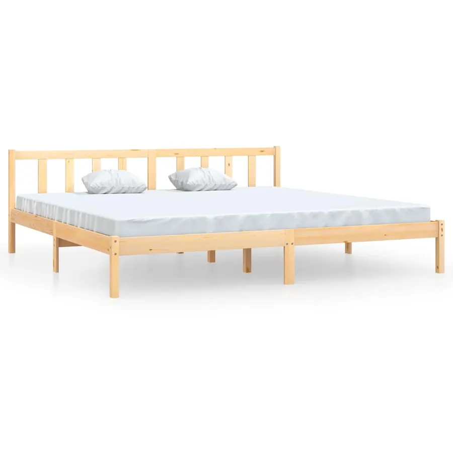 Cadre de lit sans matelas bois massif - 2