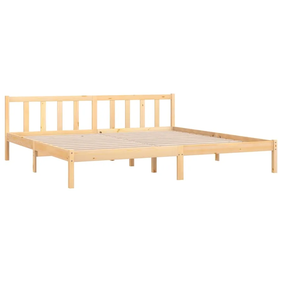 Cadre de lit sans matelas bois massif - 3