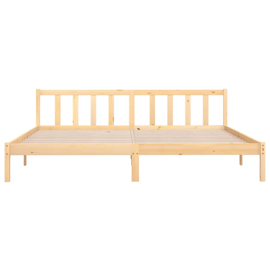 Cadre de lit sans matelas bois massif - 4