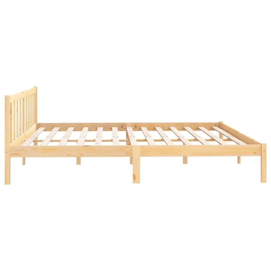 Cadre de lit sans matelas bois massif - 6