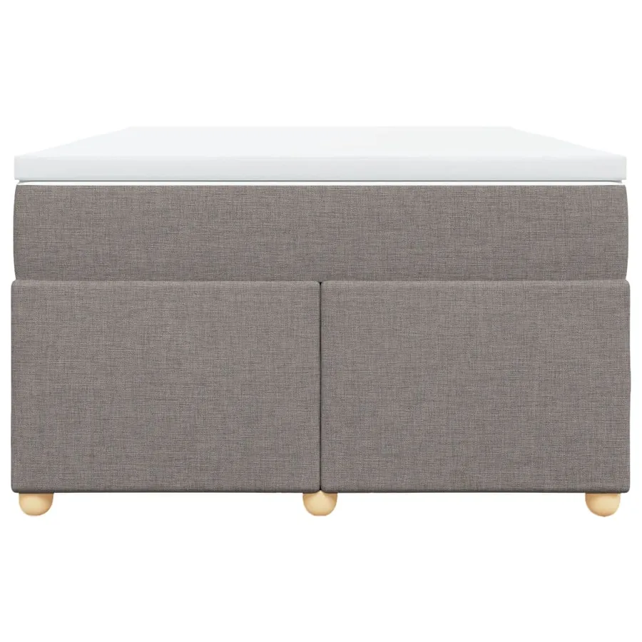 Sommier à lattes de lit avec matelas Taupe 120x200 cm Tissu - 4
