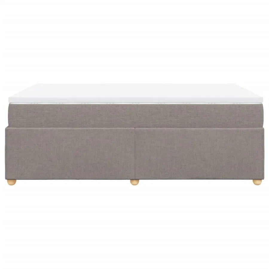 Sommier à lattes de lit avec matelas Taupe 120x200 cm Tissu - 8