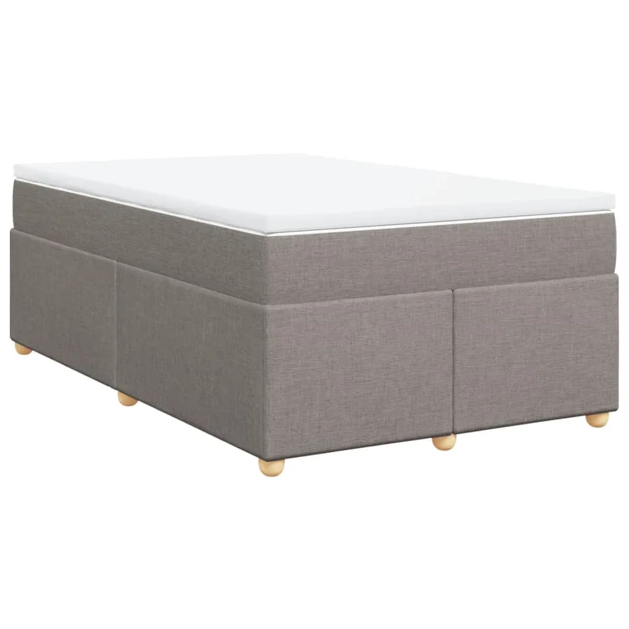 Sommier à lattes de lit avec matelas Taupe 120x200 cm Tissu - 9