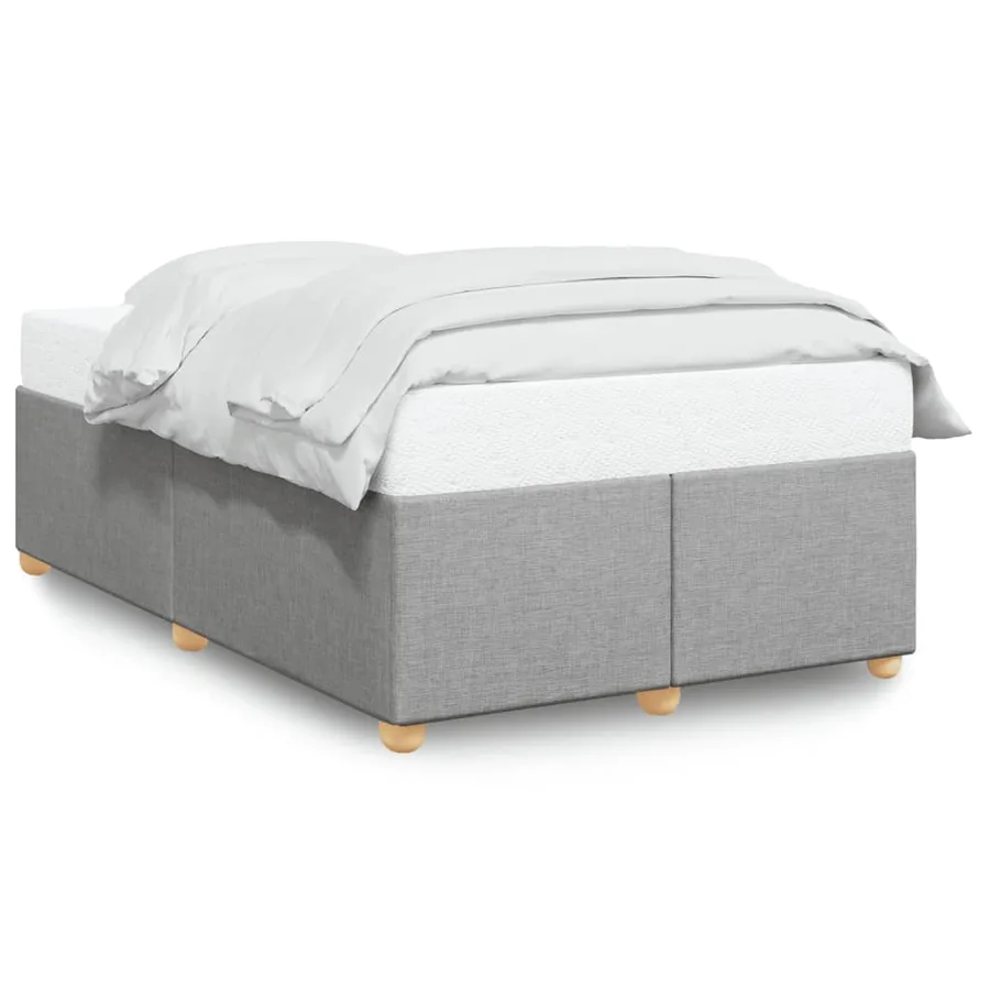 Cadre de lit sans matelas gris clair 120x200 cm tissu - 2