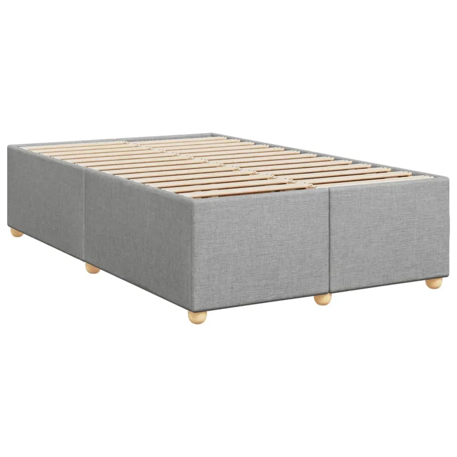 Cadre de lit sans matelas gris clair 120x200 cm tissu - 3