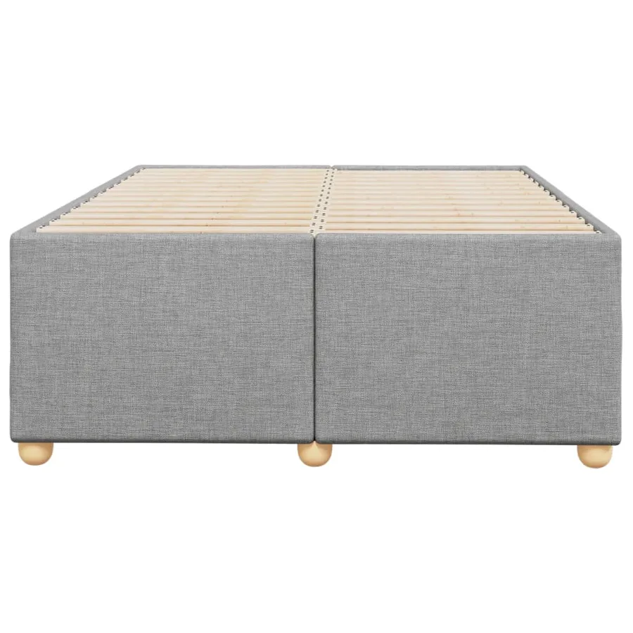 Cadre de lit sans matelas gris clair 120x200 cm tissu - 4