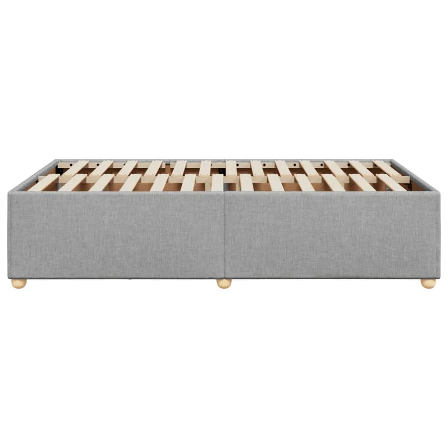 Cadre de lit sans matelas gris clair 120x200 cm tissu - 5