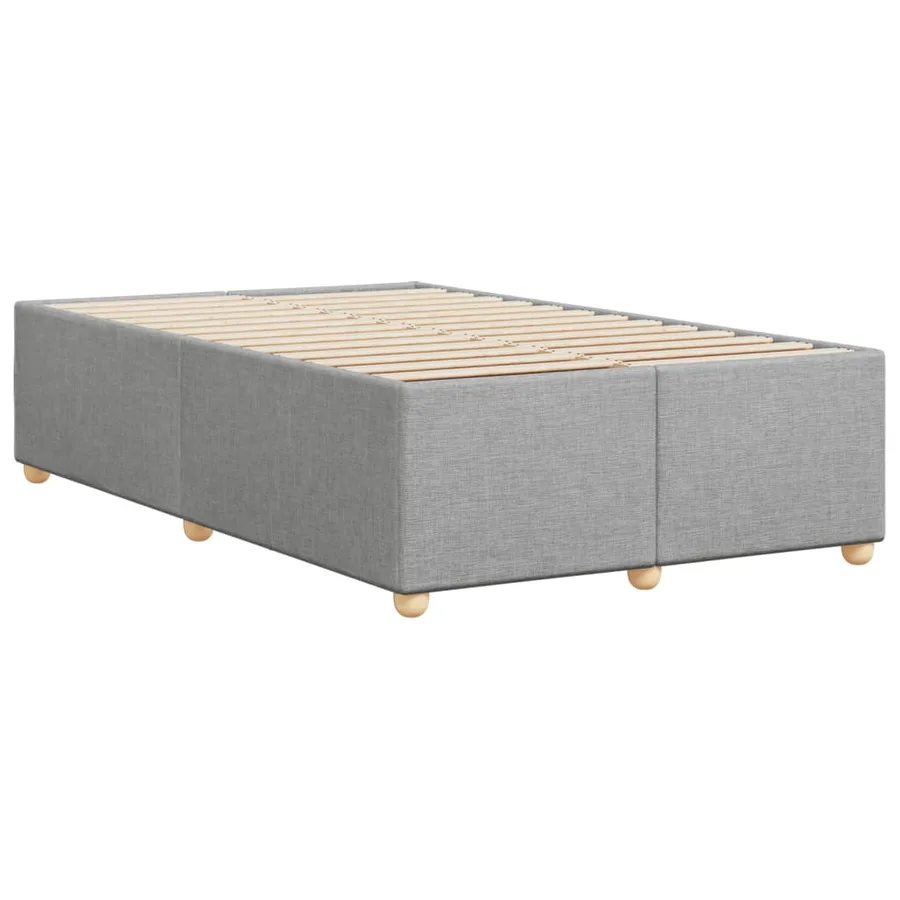 Cadre de lit sans matelas gris clair 120x200 cm tissu - 6