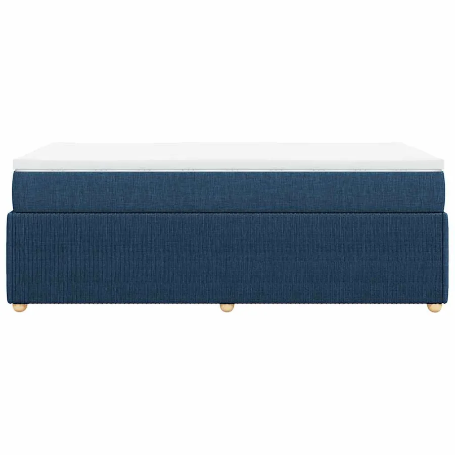 Sommier à lattes de lit avec matelas Bleu 90x190 cm Tissu - 5