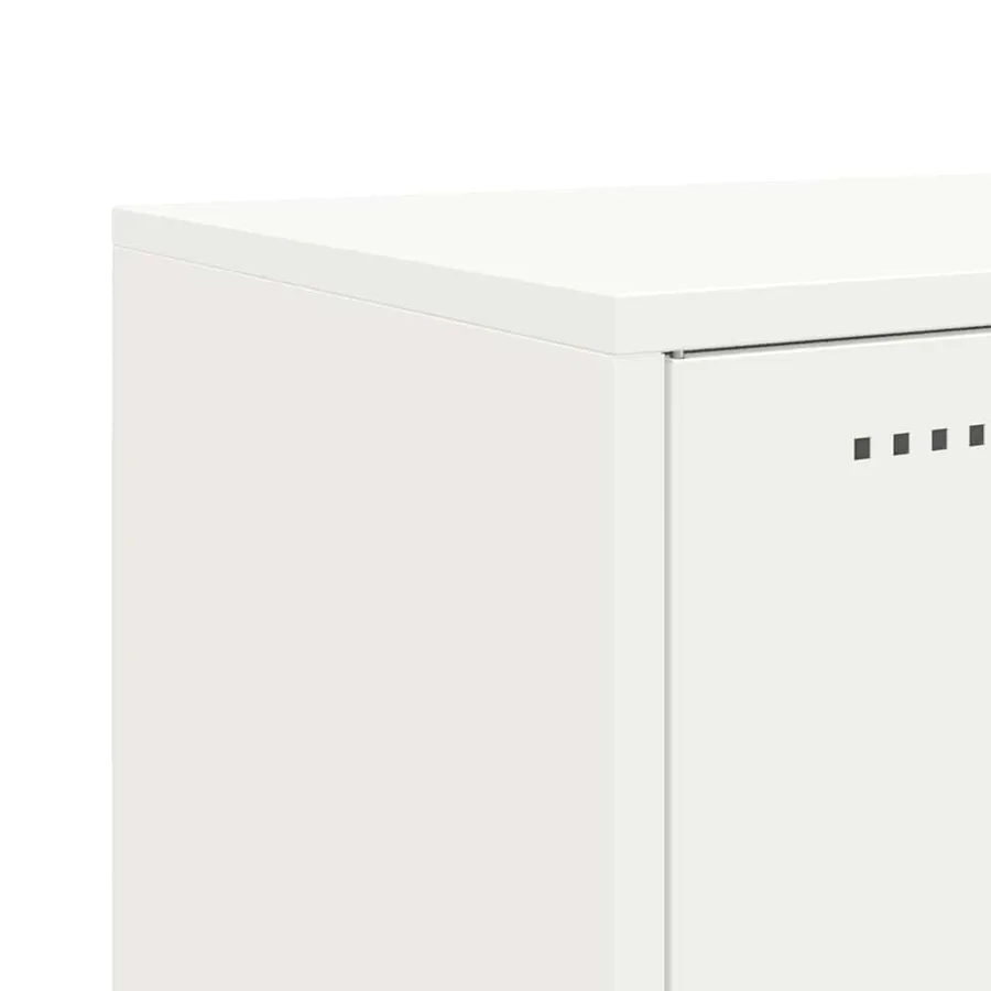 Buffet haut blanc 100,5x39x107 cm acier - 12