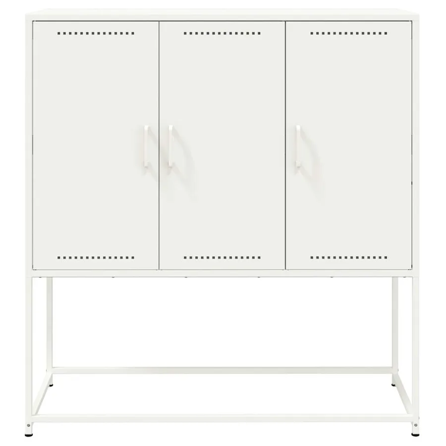 Buffet haut blanc 100,5x39x107 cm acier - 6