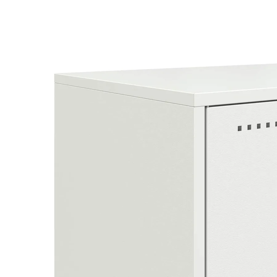 Meuble TV blanc 100,5x39x60,5 cm acier - 10