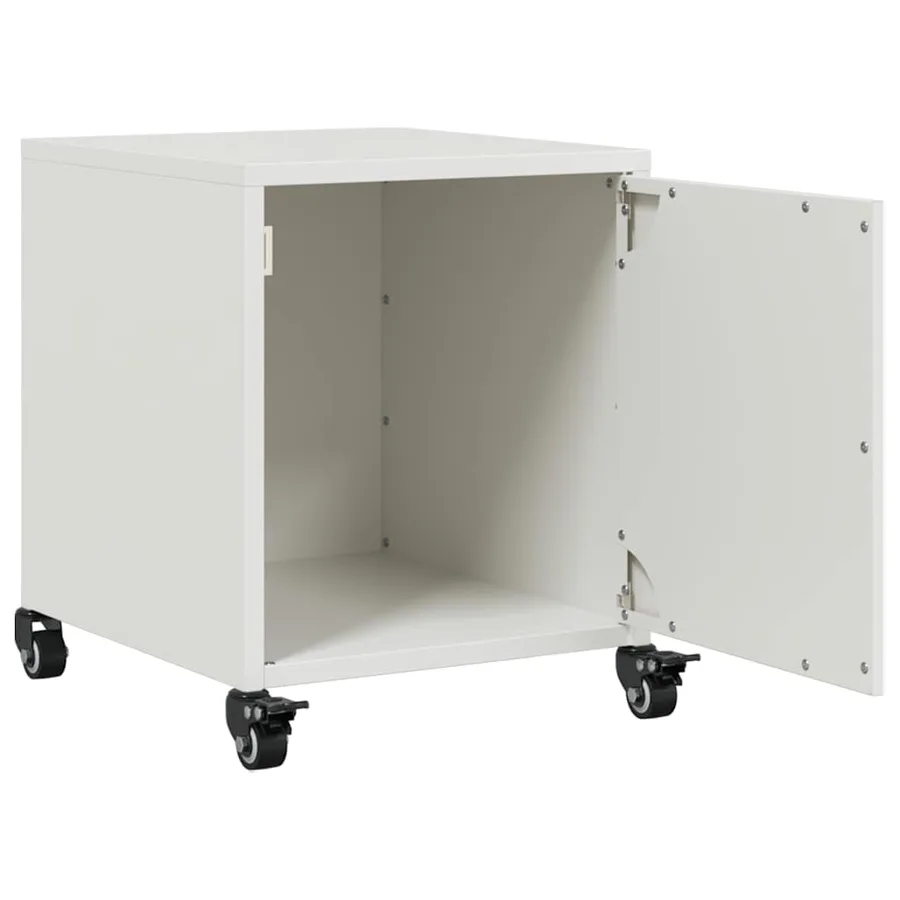 Table de chevet blanc 36x39x43,5 cm acier - 10