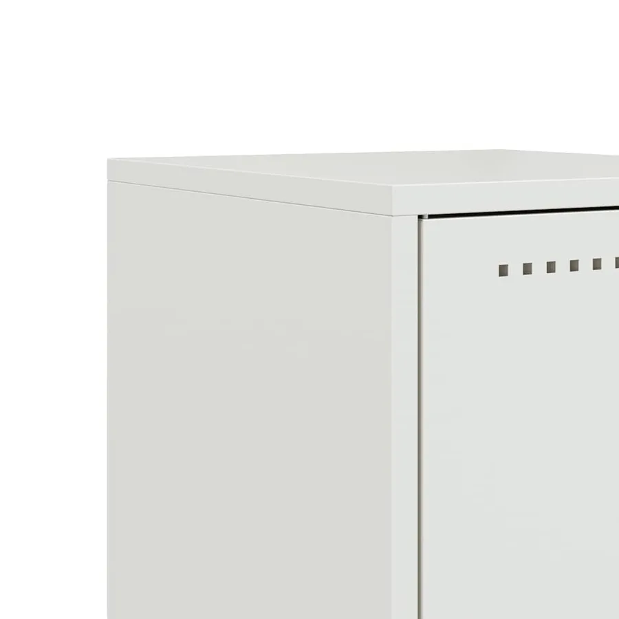 Table de chevet blanc 36x39x43,5 cm acier - 11