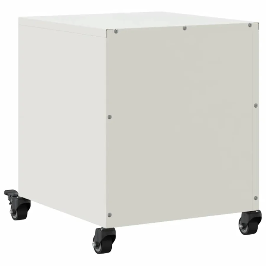Table de chevet blanc 36x39x43,5 cm acier - 8