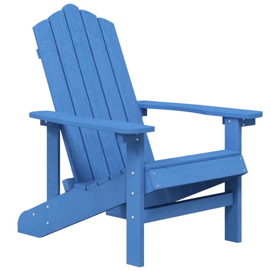 Chaises de jardin Adirondack avec table PEHD Bleu aqua - 3