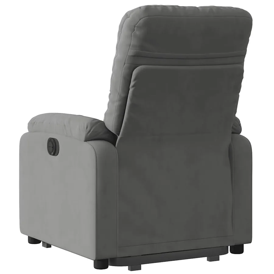 Fauteuil inclinable gris foncé tissu microfibre - 10