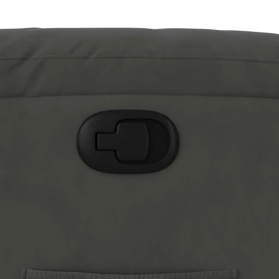 Fauteuil inclinable gris foncé tissu microfibre - 13