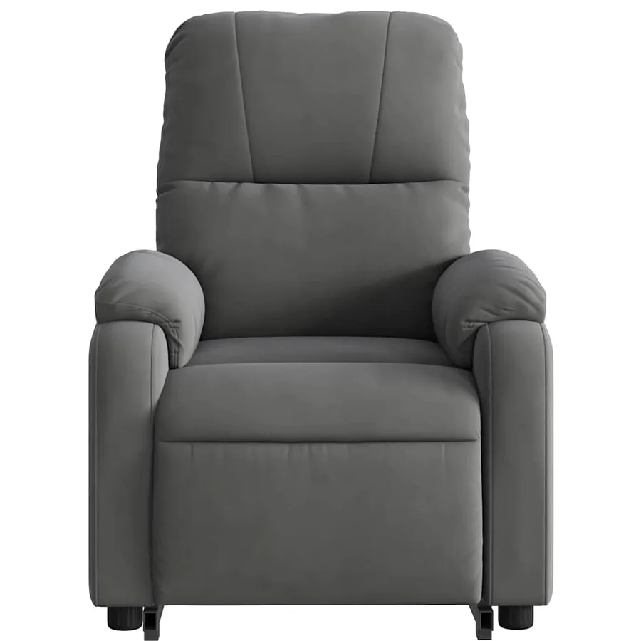 Fauteuil inclinable gris foncé tissu microfibre - 8