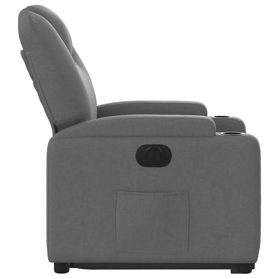 Fauteuil inclinable électrique gris foncé tissu - 10