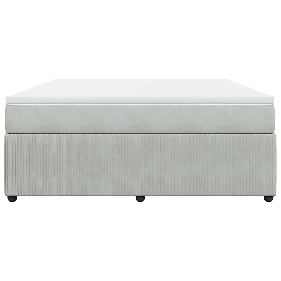 Sommier à lattes de lit et matelas Gris clair 180x200cm Velours - 4