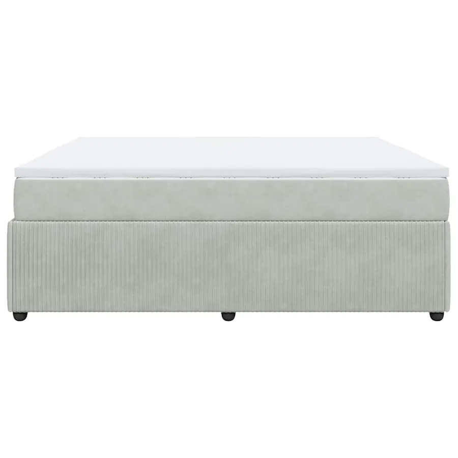 Sommier à lattes de lit et matelas Gris clair 180x200cm Velours - 8
