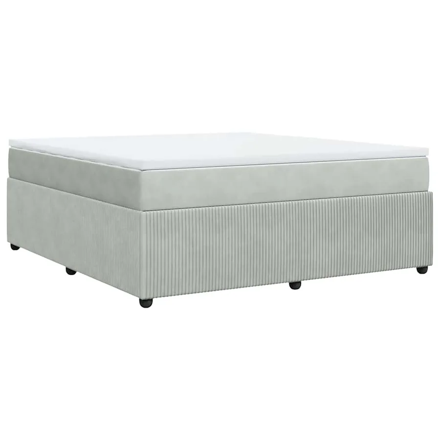 Sommier à lattes de lit et matelas Gris clair 180x200cm Velours - 9