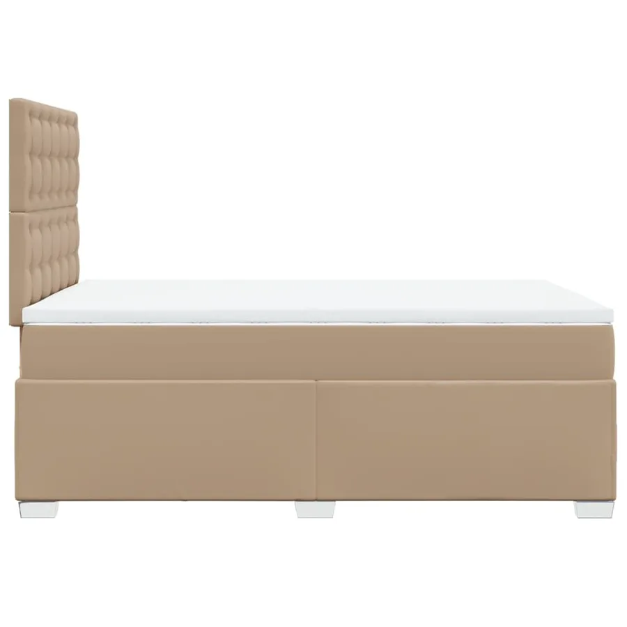 Sommier à lattes de lit matelas cappuccino 120x190cm similicuir - 11